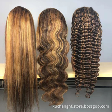 Hd Transparent Lace Front Human Hair Wigs For Black Women Brazilian Raw Hair Vendor 360 Lace Frontal Wig Glueless Full lace wig
